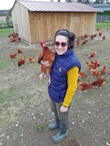 Elodie Dubut et les poules
